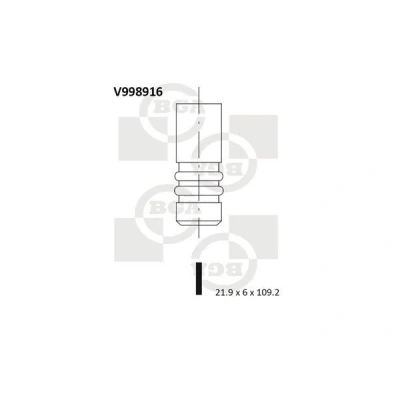 Kuva Imuventtiili ALFA ROMEO, FIAT, FORD, LANCIA, OPEL, SUZUKI, VAUXHALL OE 12911 85E00, 46518930, 55195680