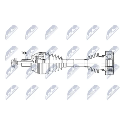 Kuva Vetoakseli, Etuakseli, oikea SKODA, VW OE 1K0407272DM