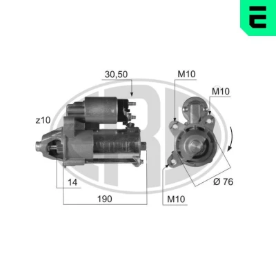 Kuva ERA 220374A Starttimoottori 12 1,4 10 FORD: Transit Connect Mk1 Van, Tourneo