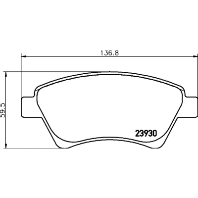 Kuva HELLA 8DB 355 010 541 Jarrupalat Ei kulumisenilmaisimelle Jarrusatulan ruuveilla Tarvikkeilla RENAULT: GRAND SCENIC 2, MEGANE 2 Kombi,