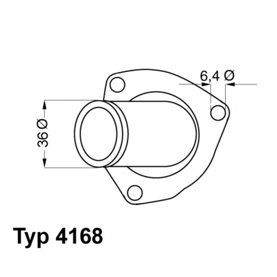 Kuva WAHLER 4168.92D Termostaatti 92 Tiivisteillä OPEL: Astra F CC, Vectra A Sedan