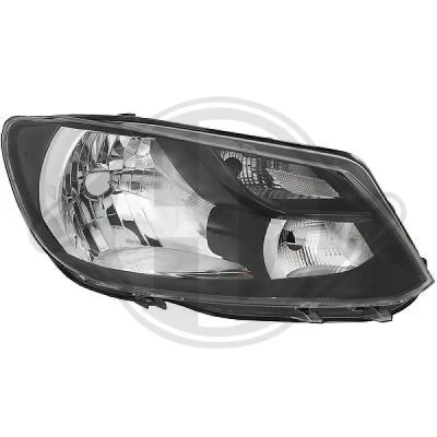 Kuva DIEDERICHS 2296684 Ajovaloumpio Oikea H4, P21/5W Halogeeni Huomiovalolla Oikeanpuoleiselle liikenteelle Sähkömoottorilla VOLKSWAGEN: Caddy 3
