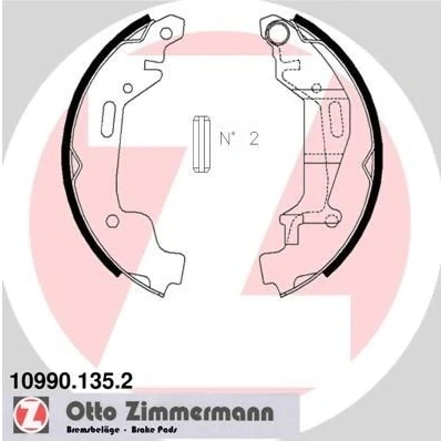 Kuva ZIMMERMANN 10990.135.2 Jarrukengät 180 26 Vivulla, Valokuva vastaa toimituslaajuutta OPEL: Agila A