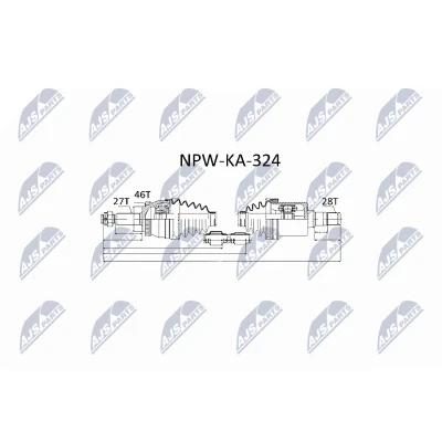 Kuva NTY NPW KA 324 Vetoakseli Etuakseli 970 Käsivaihteisto KIA: cee‘d I Farmari