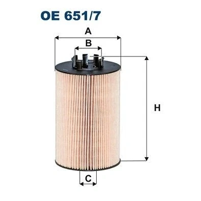 Kuva FILTRON OE 651/7 Öljynsuodatin Suodatinpanos
