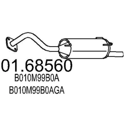 Kuva MTS 01.68560 Takaäänenvaimennin 820 NISSAN: MICRA 2