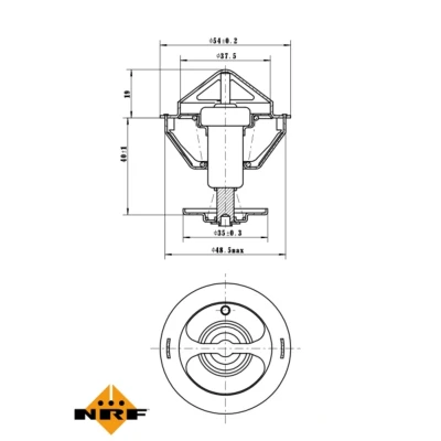Kuva NRF 725200 Termostaatti 82 Ilman koppaa FORD: FIESTA 5, KA Hatchback