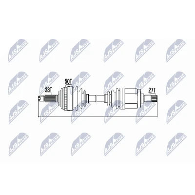 Kuva NTY NPW HD 037 Vetoakseli Etuakseli, oikea HONDA: CR V 1