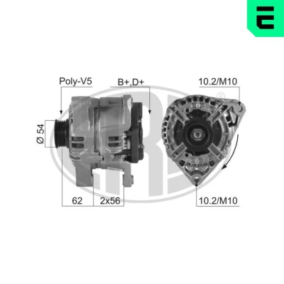 Kuva ERA 210356A Laturi 14V 120A OPEL: Astra G CC, H Caravan, Hatchback