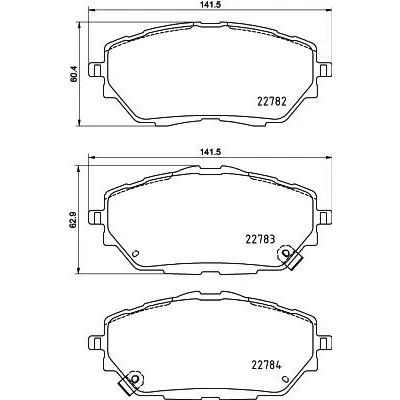 Kuva HELLA 8DB 355 037 761 Jarrupalat akustisella kulumavaroittimella Tarvikkeilla TOYOTA: Corolla XII Farmari, C HR