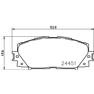 Kuva HELLA 8DB 355 014 311 Jarrupalat Ei kulumisenilmaisimelle TOYOTA: Prius III Hatchback, IV Liftback, PHV LEXUS: CT