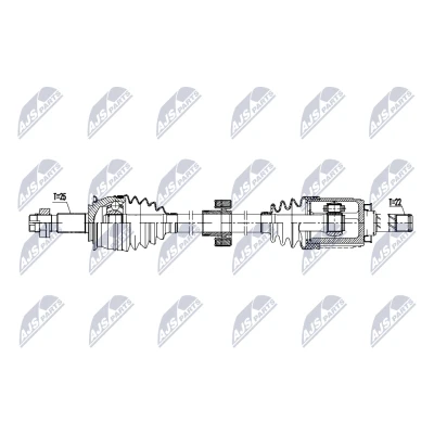 Kuva Vetoakseli, Etuakseli, oikea CHEVROLET AVEO Halvkombi, Sedan OE 95982916