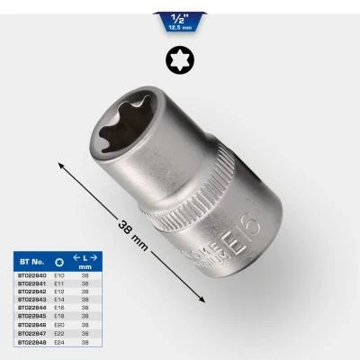 Kuva KS TOOLS BT022847 Hylsyavain E22 Torx, ulko