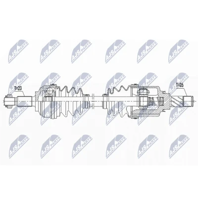 Kuva Vetoakseli RENAULT KADJAR (ha_, Hl_), Etuakseli, vasen OE 391013552R, 391019232R