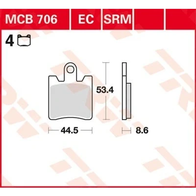 Kuva TRW Organic Allround MCB706 Jarrupalat