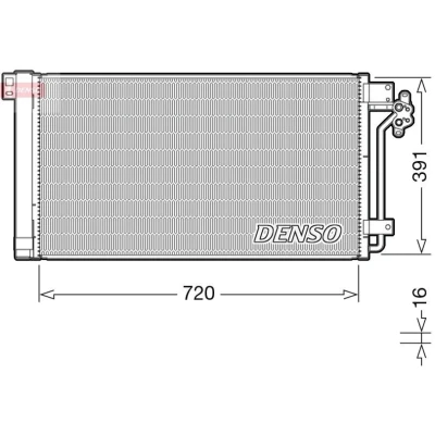 Kuva DENSO DCN32020 Ilmastoinnin Lauhdutin Vedenerottimella R 134a VOLKSWAGEN: Transporter 5, Multivan 5 (7HM, Bus