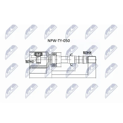 Kuva NTY NPW TY 050 Vetonivel Vaihteiston puoli TOYOTA: RAV4 III SUV, IV SUV