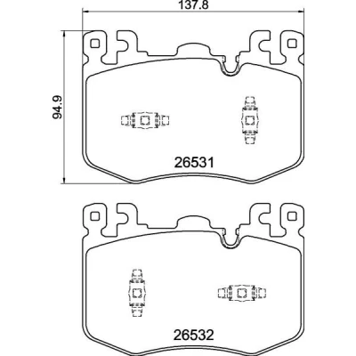 Kuva BREMBO P 30 041G Jarrupalat akustisella kulumavaroittimella HYUNDAI: H 1 Cargo