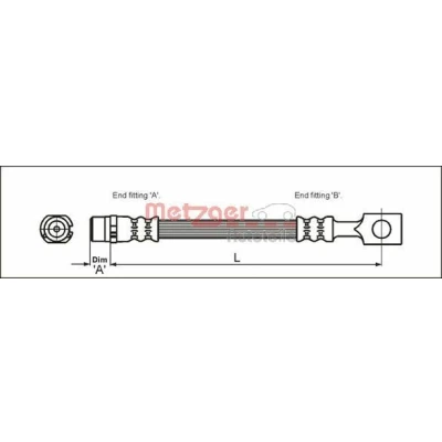 Kuva METZGER 4112818 Jarruletku 200 OPEL: Astra G CC, Zafira A, Sedan