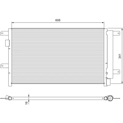 Kuva VALEO 815089 Ilmastoinnin Lauhdutin ilman vedenerotinta Alumiini 342 R 134a