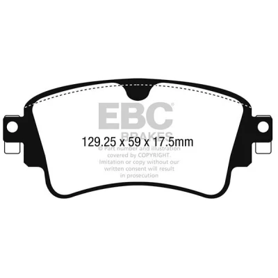 Kuva EBC Brakes DP42254R Jarrupalat Taka akseli AUDI: Q7, A6 C7 Avant, A4 B8 VOLKSWAGEN: Touareg III