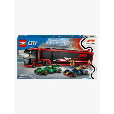Kuva LEGO City 60445 F1 rekka ja autot RB20 AMR24