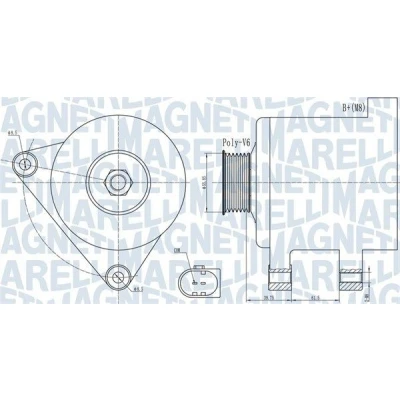 Kuva MAGNETI MARELLI 063731910010 Laturi 14V 180A