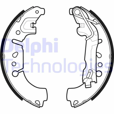 Kuva DELPHI LS2135 Jarrukengät 229 42 FIAT: Fiorino III Van / Farmari, Tipo Farmari
