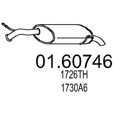 Kuva MTS 01.60746 Takaäänenvaimennin 830 PEUGEOT: 407 Sedan, SW
