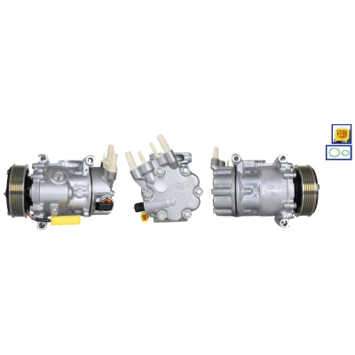 Kuva LUCAS ACP01275 Ilmastoinnin Kompressori PAG 46 YF R134a, R1234yf Tiivisteillä PEUGEOT: 508 I SW, Sedan, CITROËN: C5 III Farmari
