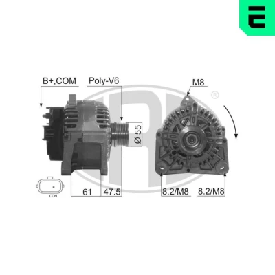 Kuva ERA 210515A Laturi 14V 110A RENAULT: MEGANE 3 Grandtour, 2 Kombi, GRAND SCENIC 2, PEUGEOT: 308 I Hatchback