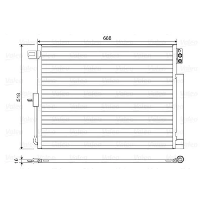 Kuva VALEO 822616 Ilmastoinnin Lauhdutin Vedenerottimella Alumiini 518