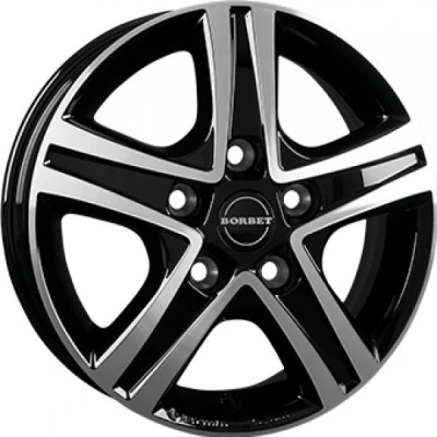 Kuva BORBET CWD Gloss Black Polished 6x16 5/118 ET68 B71.1