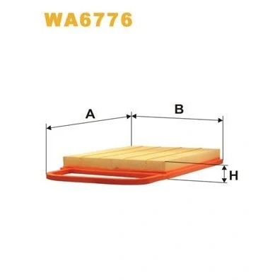 Kuva WIX FILTERS WA6776 Ilmansuodatin 36 247 361 Suodatinpanos VOLKSWAGEN: Polo IV Hatchback, SKODA: Fabia 1 Combi, I Sedan