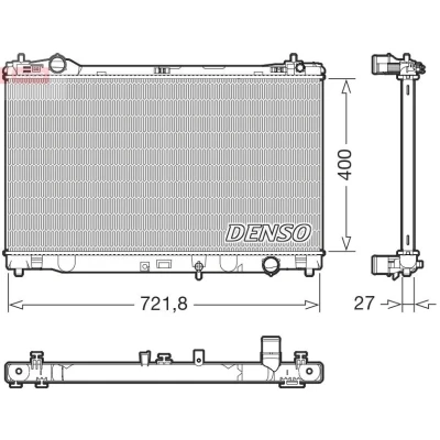 Kuva DENSO DRM51021 Jäähdytin 722mm 400mm 27mm
