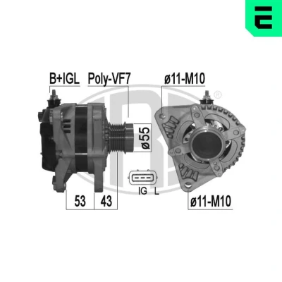 Kuva ERA 209369A Laturi 14V 140A SUZUKI: Grand Vitara 2 SUV
