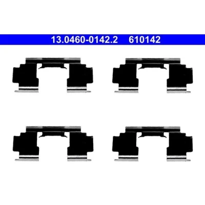 Kuva ATE 13.0460 0142.2 Tarvikesarja, Jarrupala Levyjarru HONDA: CIVIC 7 Hatchback, 8, 8 Hatchback