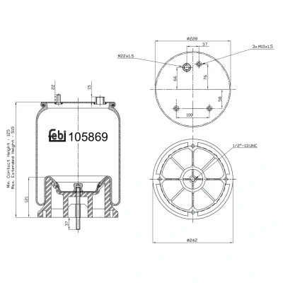 Kuva FEBI BILSTEIN 105869 Metallipalje, ilmajousitus