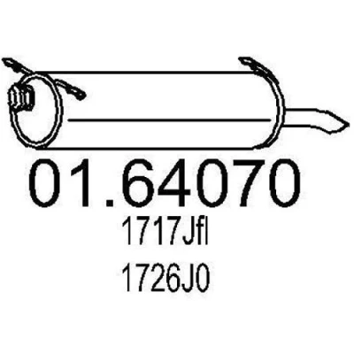 Kuva MTS 01.64070 Takaäänenvaimennin 870