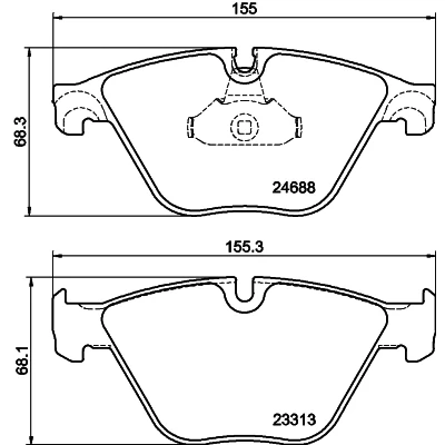 Kuva HELLA 8DB 355 015 261 Jarrupalat Kulumisenilmaisemelle BMW: 5 Touring, Sedan, 6 Gran Coupe