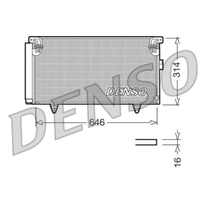 Kuva DENSO DCN36001 Ilmastoinnin Lauhdutin Vedenerottimella 646x314x16 R 134a 646 SUBARU: Legacy 4