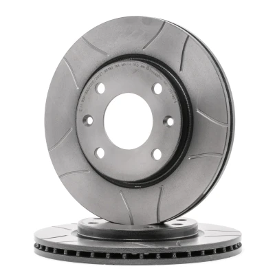 Kuva BREMBO MAX LINE 09.5196.75 Jarrulevyt 247 20,4 4 tuuletettu sisältä, lovella pinnoitettu Ruuveilla PEUGEOT: 206 Hatchback, 206+ Hatchback