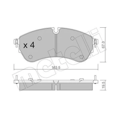 Kuva METELLI 22 1173 1 Jarrupalat Kulumisenilmaisemelle