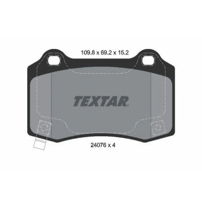 Kuva TEXTAR 2407601 Jarrupalat akustisella kulumavaroittimella TESLA: Model S, X, CHRYSLER: 300C Sedan, Touring, JEEP: GRAND CHEROKEE 3