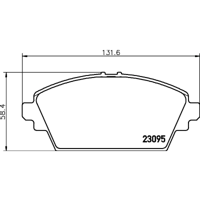 Kuva HELLA 8DB 355 011 951 Jarrupalat Ei kulumisenilmaisimelle NISSAN: Primera Hatchback, Farmari, Almera Tino