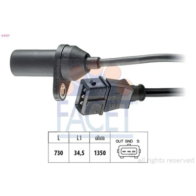 Kuva FACET 9.0157 Kampiakselin Asentotunnistin Made in Italy OE Equivalent FIAT: Siena, Stilo Multi Wagon, Hatchback