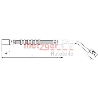 Kuva METZGER 4110686 Jarruletku Etuakseli, vasen 310 UNF3/8&quot; 24 CHRYSLER: PT Cruiser Farmari, Cabriolet