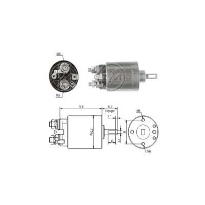 Kuva Magneettikytkin, käynnistin VOLVO 140, 140 Kombi, 164, 240, 240 340 360, 360 Sedan, 740, 760, P 121, 122 S AMAZON, 1800 OE