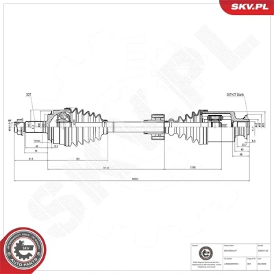 Kuva Vetoakseli ESEN SKV 40SKV132