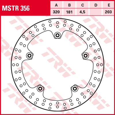 Kuva TRW MSTR356 Jarrulevyt 320 4,5 Niitattu jarrulevy Alumiini